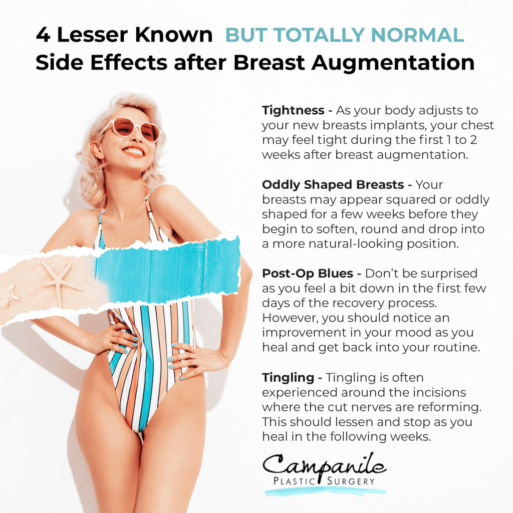 4 Lesser Known but Totally Normal Side Effects after Breast Augmentation